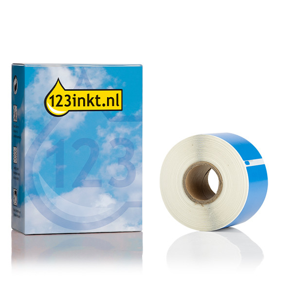 Dymo S0722400 / 99012 brede blauwe adresetiketten 2 rollen (123inkt huismerk) S0722400C 089270 - 1